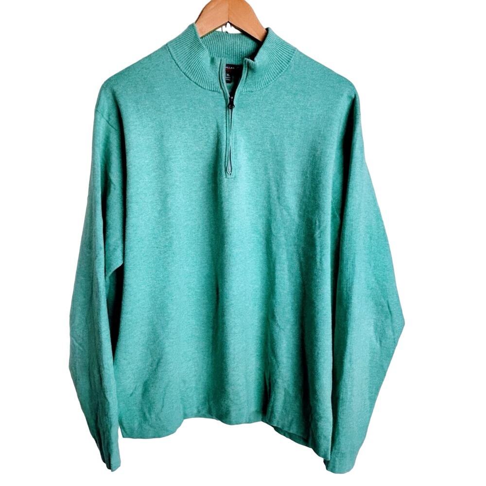 Peter Millar Warmth 1/4 Zip Pullover in Teal